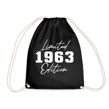 60. Geburtstag Männer Frauen Jubiläum 60 Jahre alt - Turnbeutel - Schwarz - Vorne