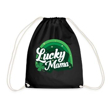 St. Patrick’s Day Gift Shamrock Irish Women - Drawstring Bag - black - Front
