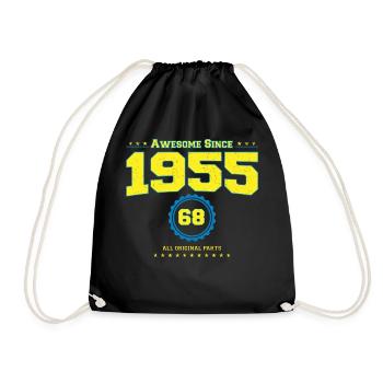 Awesome 1955 Shirt für Männer Frauen 68 Jahre alt 68. - Turnbeutel - Schwarz - Vorne