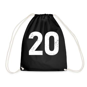 Cool Number 20 - 20 ans 20th Birthday Gift - Sac de sport léger - noir - Devant