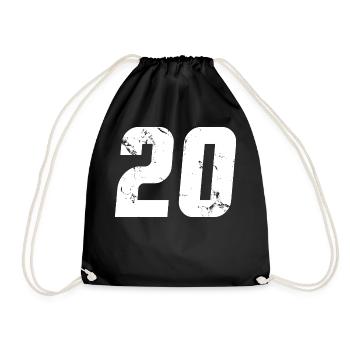 Cool Number 20 - 20 ans 20th Birthday Gift - Sac de sport léger - noir - Devant