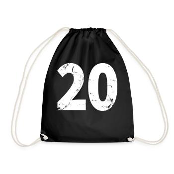 Cool Number 20 - 20 ans 20th Birthday Gift - Sac de sport léger - noir - Devant