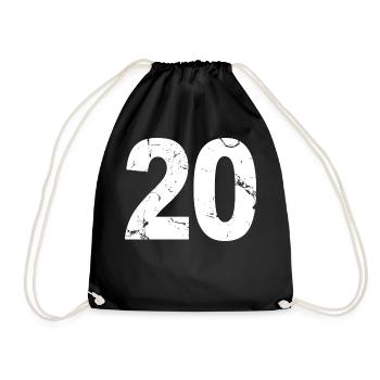 Cool Number 20 - 20 ans 20th Birthday Gift - Sac de sport léger - noir - Devant