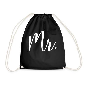 Mr. Matching Paar Verlobung Hochzeit Flitterwochen - Turnbeutel - Schwarz - Vorne