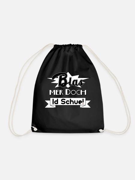 Blas mer doch id Schue! - Turnbeutel - Schwarz