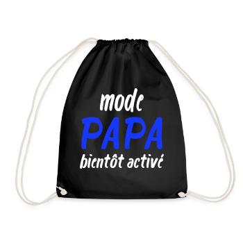 MODE PAPA BIENTÖT ACTIVE CADEAU HUMOUR DRÔLES - Sac de sport léger - noir - Devant