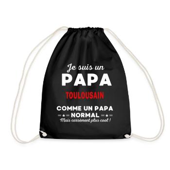 Je suis un Papa TOULOUSAIN - Sac de sport léger - noir - Devant