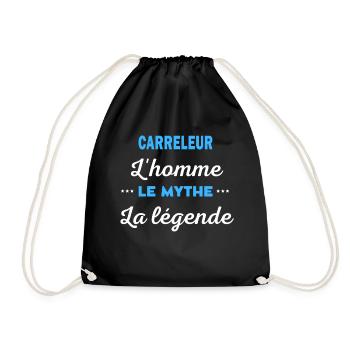 CARRELEUR homme mythe légende - Sac de sport léger - noir - Devant