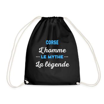 CORSE homme mythe légende - Sac de sport léger - noir - Devant