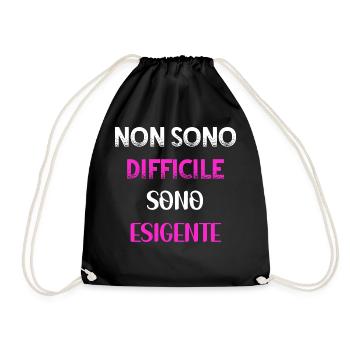 Je ne suis pas difficile je suis exigeante PNK WE - Sac de sport léger - noir - Devant