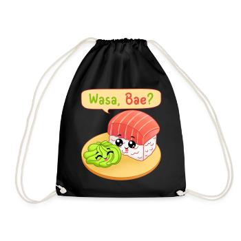 sushi, fan de sushi, wasabi - Sac de sport léger - noir - Devant