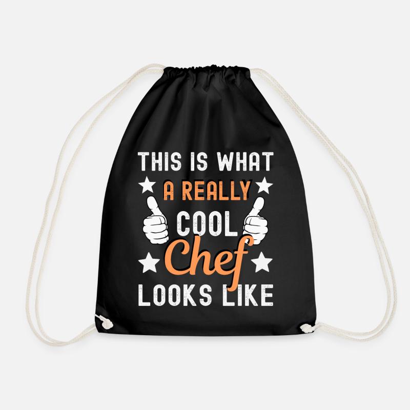 Koch Köchin Chefkoch - Turnbeutel - Schwarz