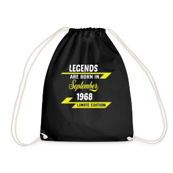 LEGENDS ARE BORN IN 1968 BIRTHDAY GIFT - Drawstring Bag - black - Front