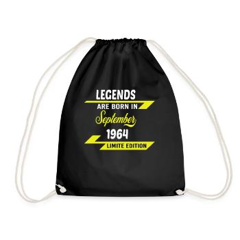 LEGENDS ARE BORN IN 1964 BIRTHDAY GIFT - Drawstring Bag - black - Front