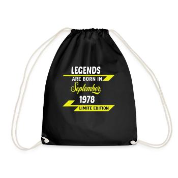 LEGENDS ARE BORN IN 1978 BIRTHDAY GIFT - Drawstring Bag - black - Front
