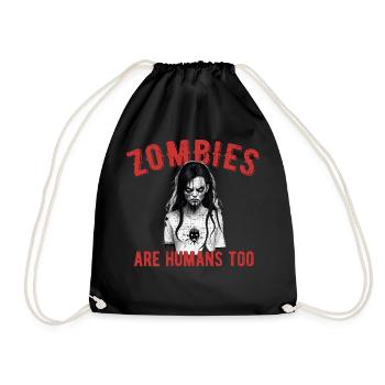 Les zombies sont aussi des humains Halloween - Sac de sport léger - noir - Devant
