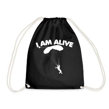 Parachutisme parachutiste - Sac de sport léger - noir - Devant