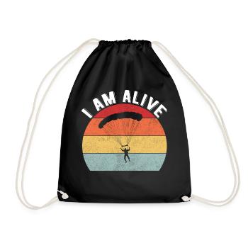 Parachutisme parachutiste - Sac de sport léger - noir - Devant