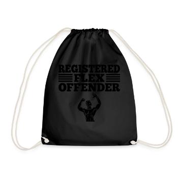 Funny Registered Flex Offender Bodybuilding - Turnbeutel - Schwarz - Vorne