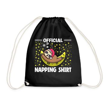 amant paresseux endormi pingouin mignon sieste - Sac de sport léger - noir - Devant