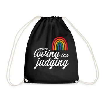 Womens Pride More Loving Less Judging - Turnbeutel - Schwarz - Vorne