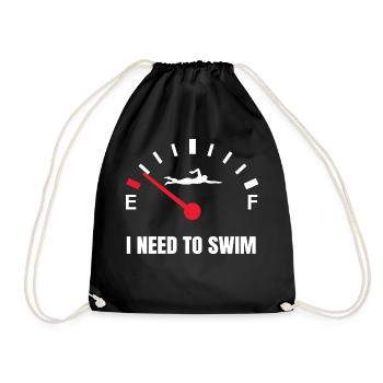 Schwimmer Schwimmen Schwimmsport Idee - Turnbeutel - Schwarz - Vorne