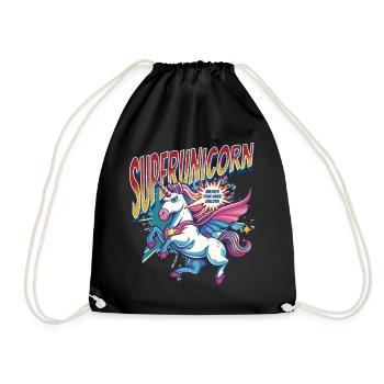 Licorne super-héros superpouvoirs bande dessinée surnaturelle - Sac de sport léger - noir - Devant