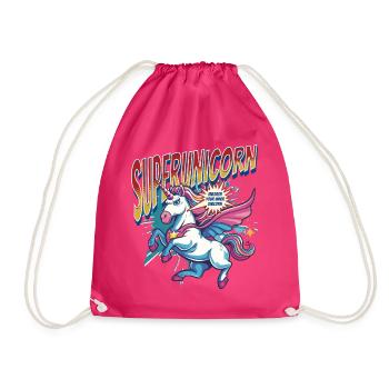 Licorne super-héros superpouvoirs bande dessinée surnaturelle - Sac de sport léger - fuchsia - Devant