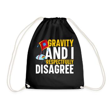 Kite Flying Supplies Kites for Adults Kiteflying - Drawstring Bag - black - Front