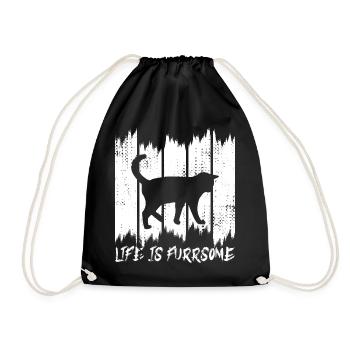 La vie est furreuse - Sac de sport léger - noir - Devant