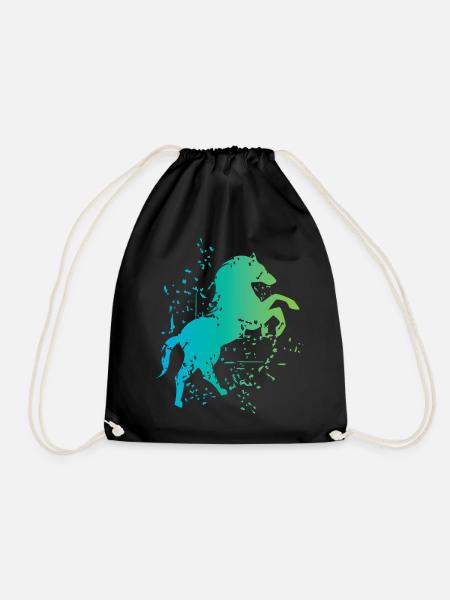 Pferd Illustration Explosion Kunst Symbol icon - Turnbeutel - Schwarz