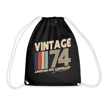 1974 - Drawstring Bag - black - Front