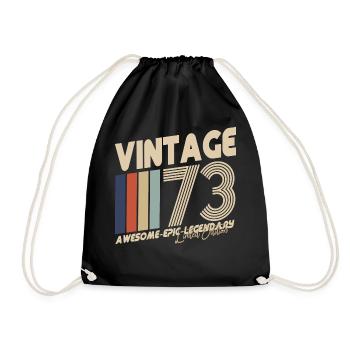 1973 - Drawstring Bag - black - Front