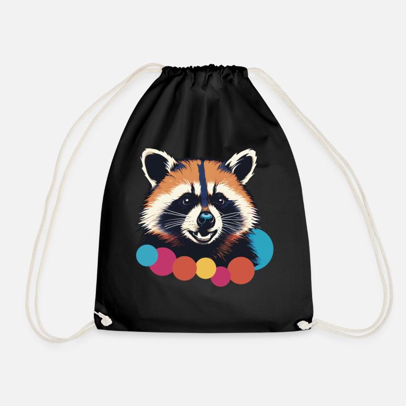 Glücklicher Roter Panda - Turnbeutel - Schwarz
