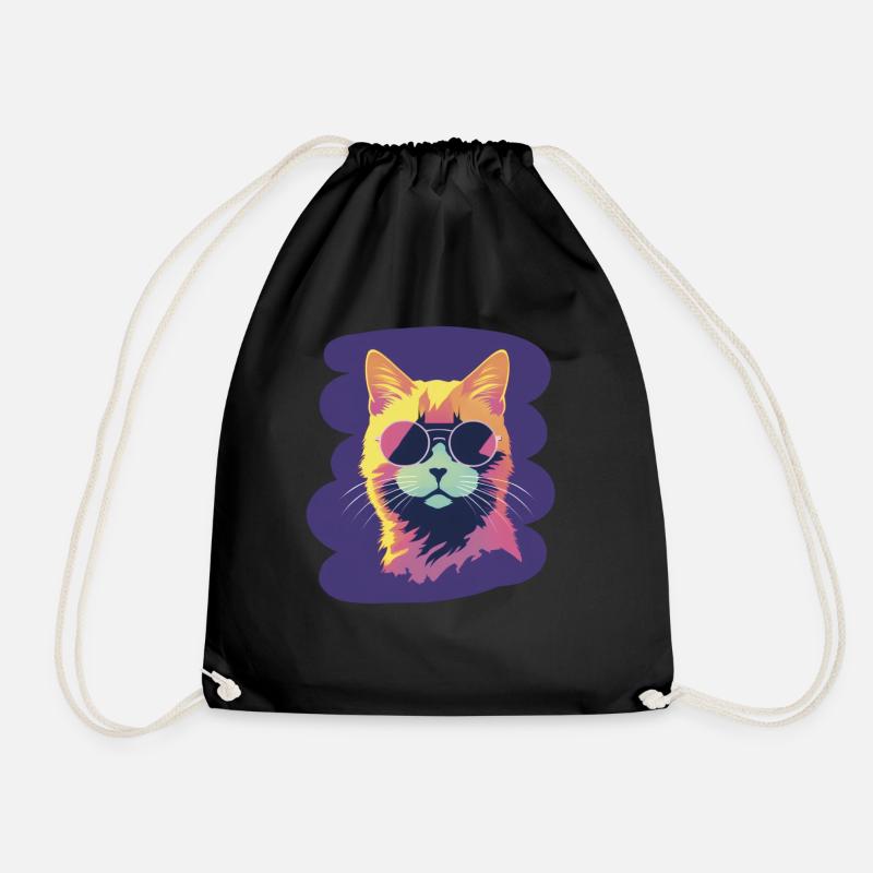 Mr. Coole Katze - Turnbeutel - Schwarz
