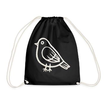 Pigeon pigeons pigeon gift pigeon fancier - Drawstring Bag - black - Front