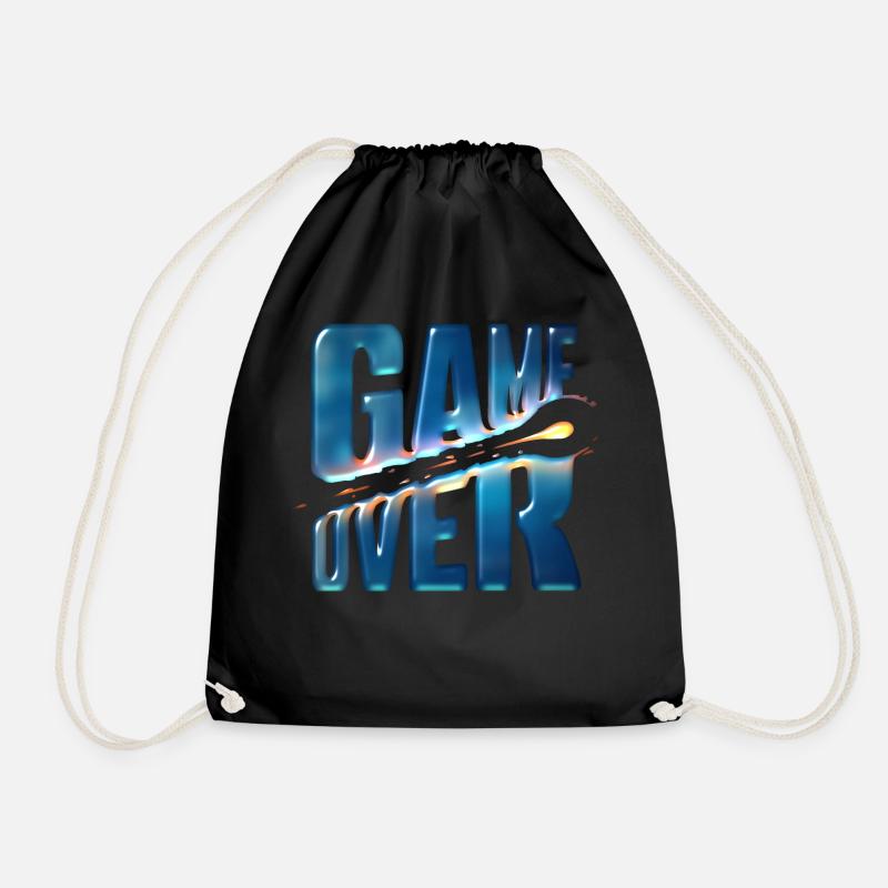 GAME OVER GEL - Drawstring Bag - black