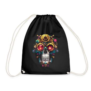 SkullPunk 2000 - Drawstring Bag - black - Front