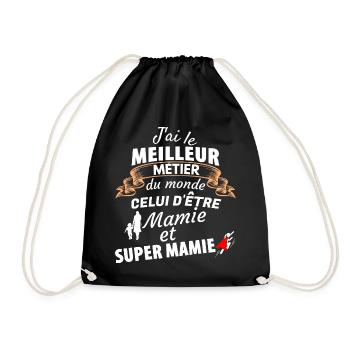 Pride Granny Superheroine - Drawstring Bag - black - Front