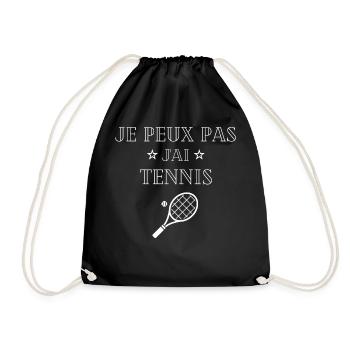 je peux pas j'ai tennis - Sac de sport léger - noir - Devant