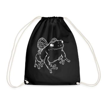 Grenouille crapaud ailes - Sac de sport léger - noir - Devant