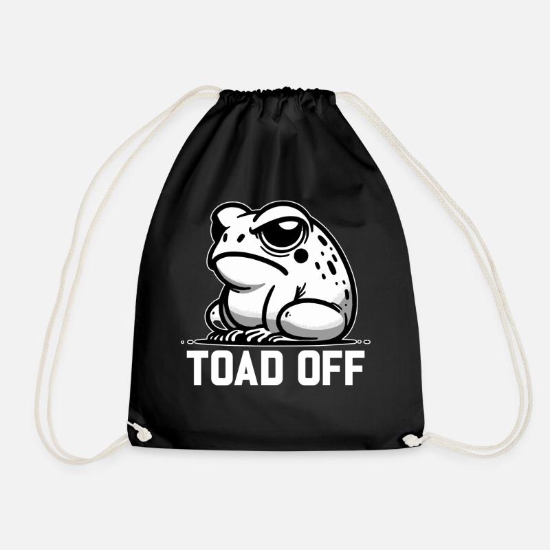 Vintage Frog Toad Meme Grumpy Frog Don't Toad Me - Turnbeutel - Schwarz