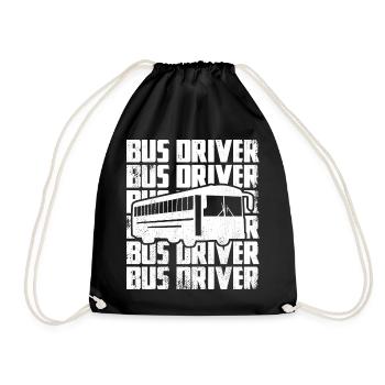 Busfahrer - Turnbeutel - Schwarz - Vorne