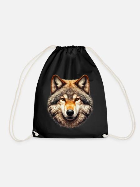Wolf - Turnbeutel - Schwarz