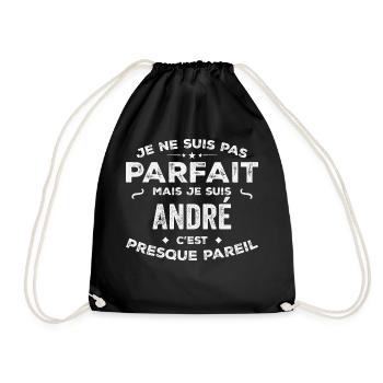 André A first name, a story, a personality - Drawstring Bag - black - Front