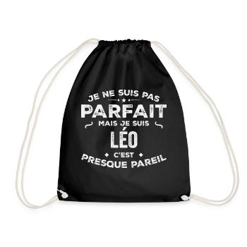 Léo A first name, a story, a personality - Drawstring Bag - black - Front