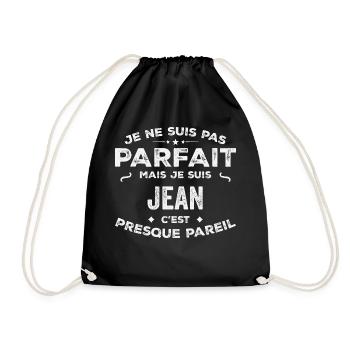 Jean A first name, a story, a personality - Drawstring Bag - black - Front