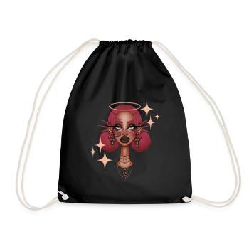 Angel - Drawstring Bag - black - Front