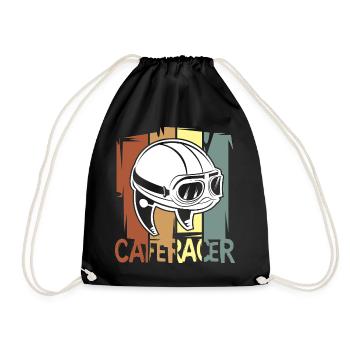 Conception de casque Cafe Racer - Style motard vintage - Sac de sport léger - noir - Devant