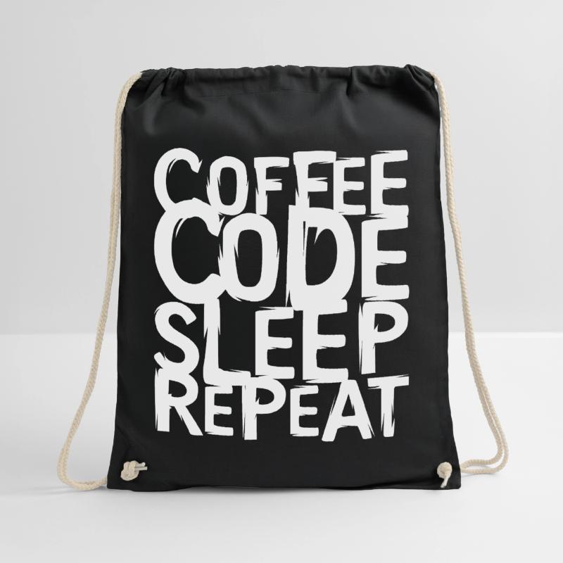 coffee code Programmierer - Informatik Arbeit Logo Turnbeutel